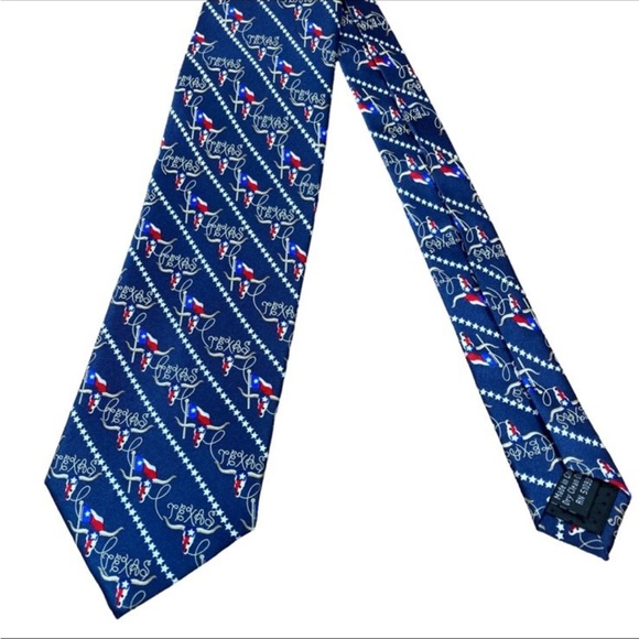 Texas Themed Necktie Rancher Longhorn Brand Texas Pride - Picture 1 of 4